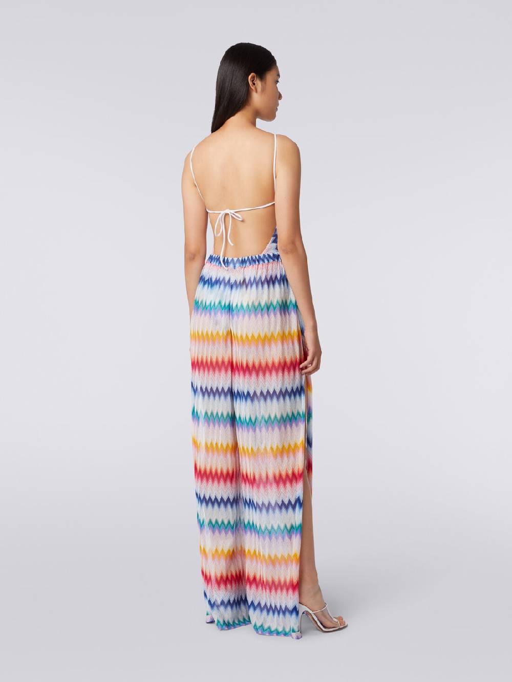 M Missoni Pantaloni Copricostume Zig Zag Con Lurex