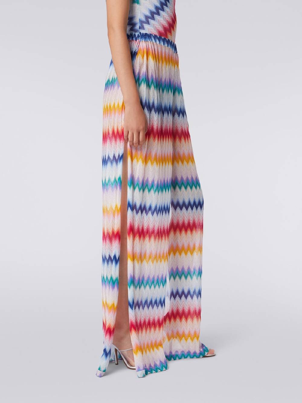 M Missoni Pantaloni Copricostume Zig Zag Con Lurex