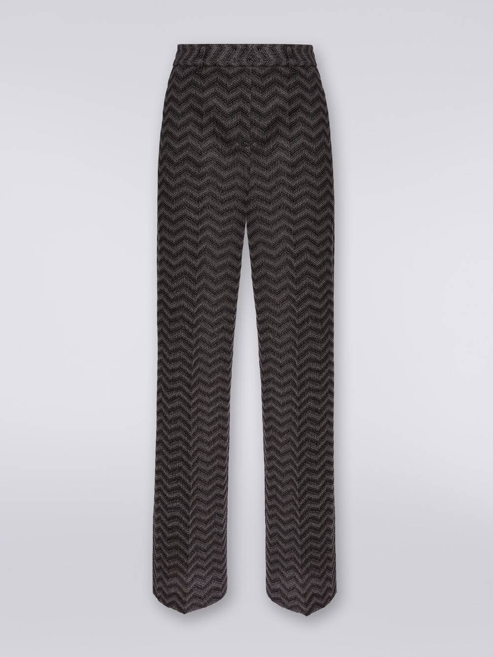 M Missoni Pantaloni Dritti In Cotone Chevron