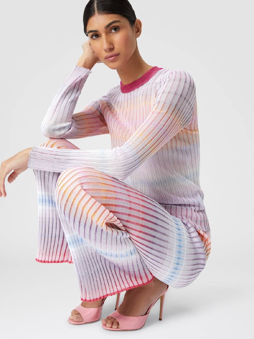 M Missoni Pantaloni Dritti In Viscosa A Coste