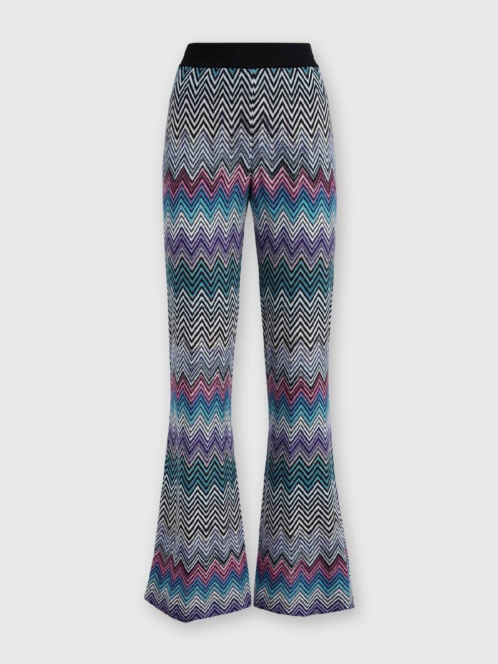 M Missoni Pantaloni Flare In Lana Zig Zag