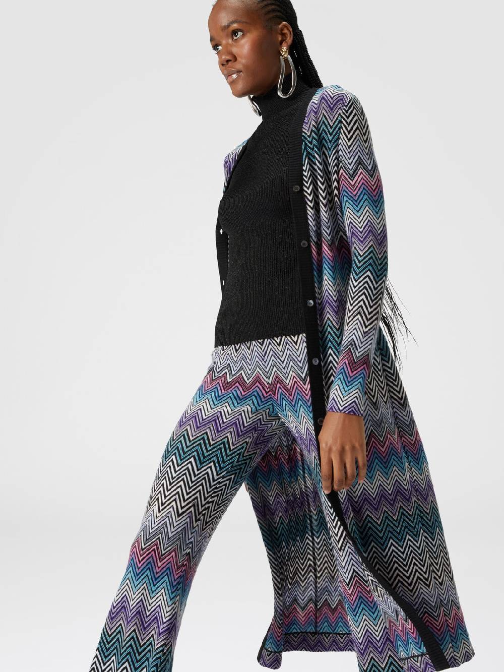 M Missoni Pantaloni Flare In Lana Zig Zag