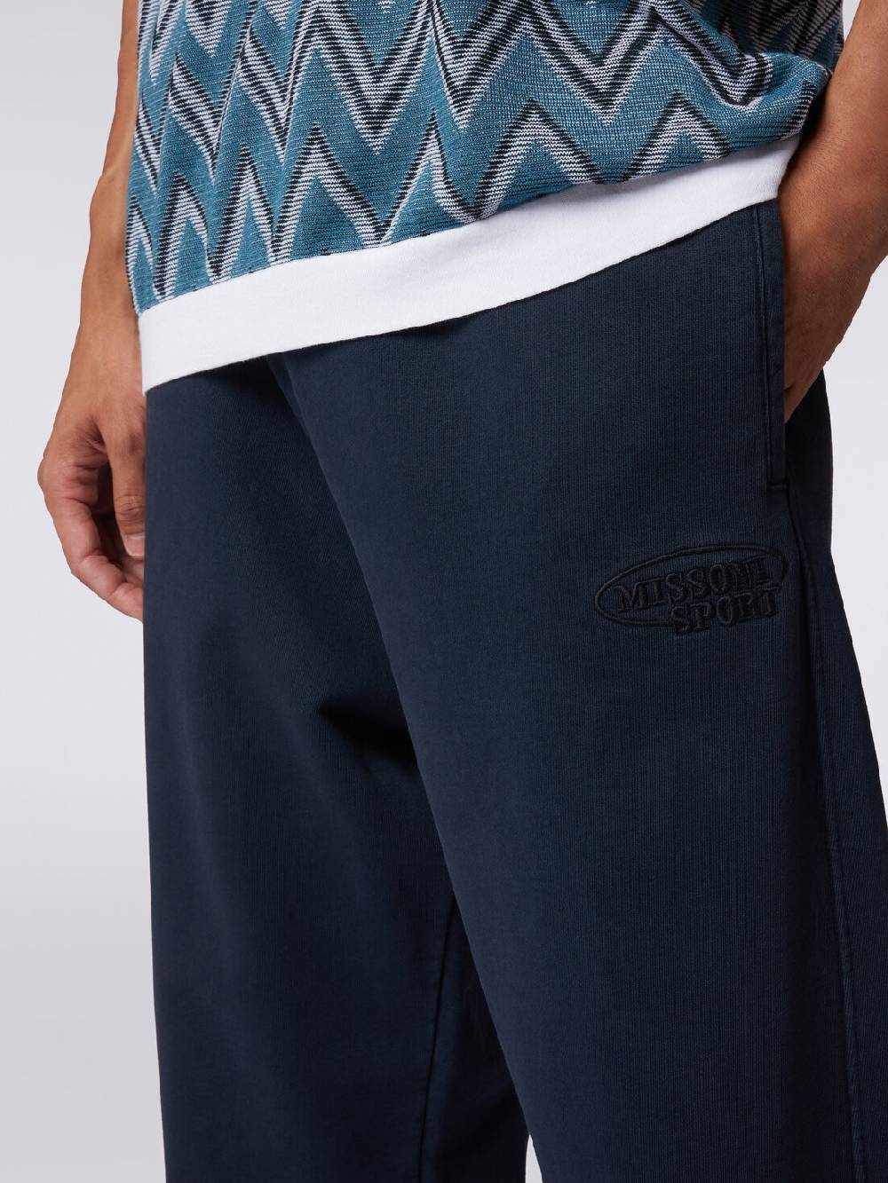 M Missoni Pantaloni In Felpa Di Cotone Con Logo