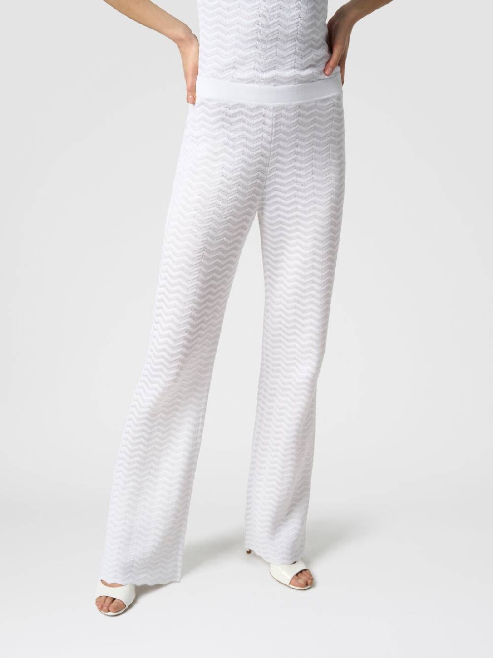 M Missoni Pantaloni In Maglia Zig Zag