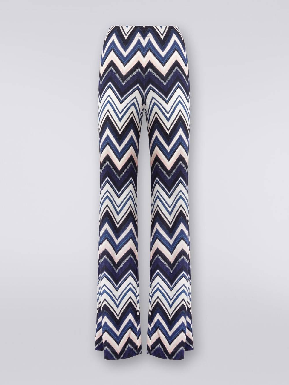 M Missoni Pantaloni In Viscosa Con Stampa Zig Zag