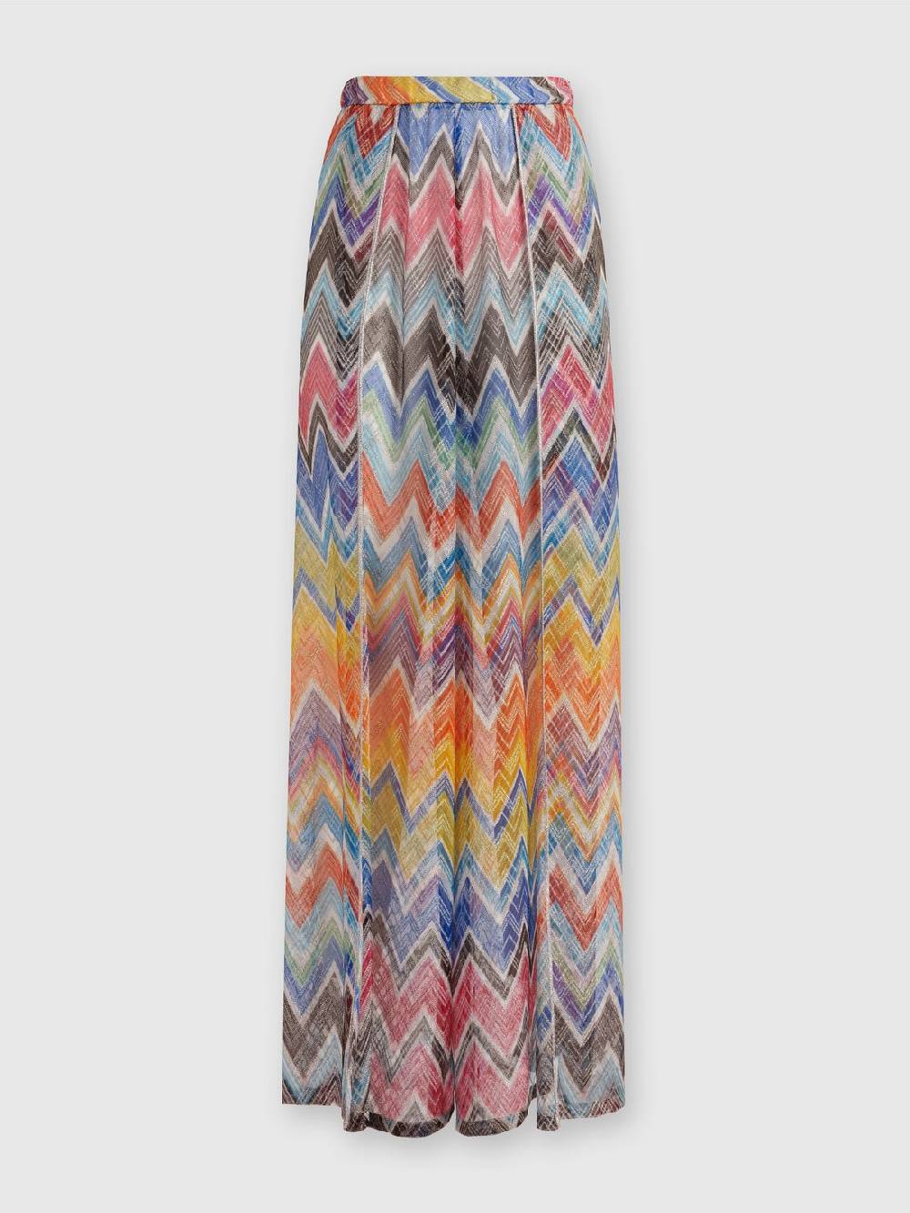 M Missoni Pantapalazzo Con Stampa Zig Zag E Lurex