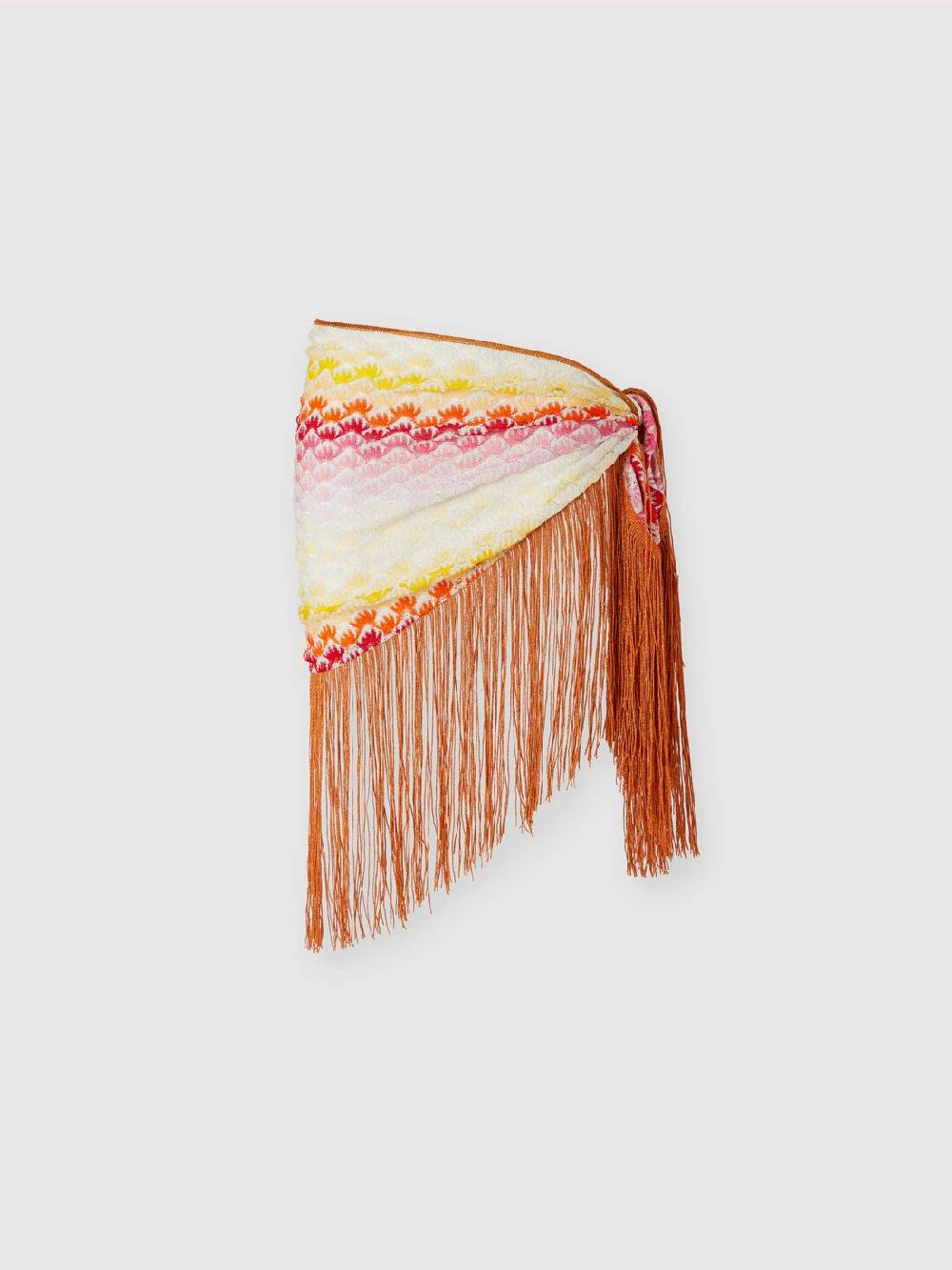 M Missoni Pareo In Viscosa Lamé Con Frange