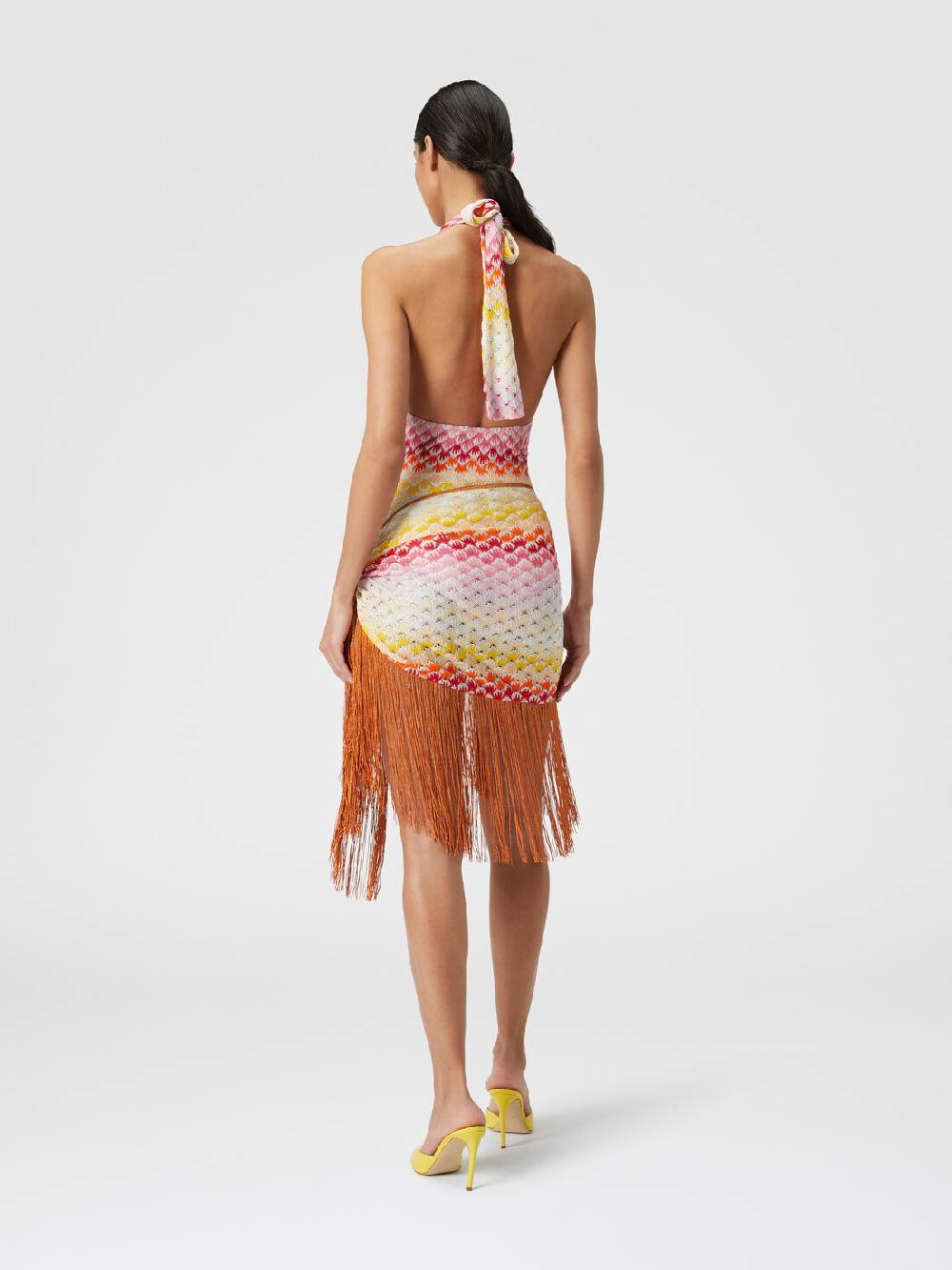 M Missoni Pareo In Viscosa Lamé Con Frange