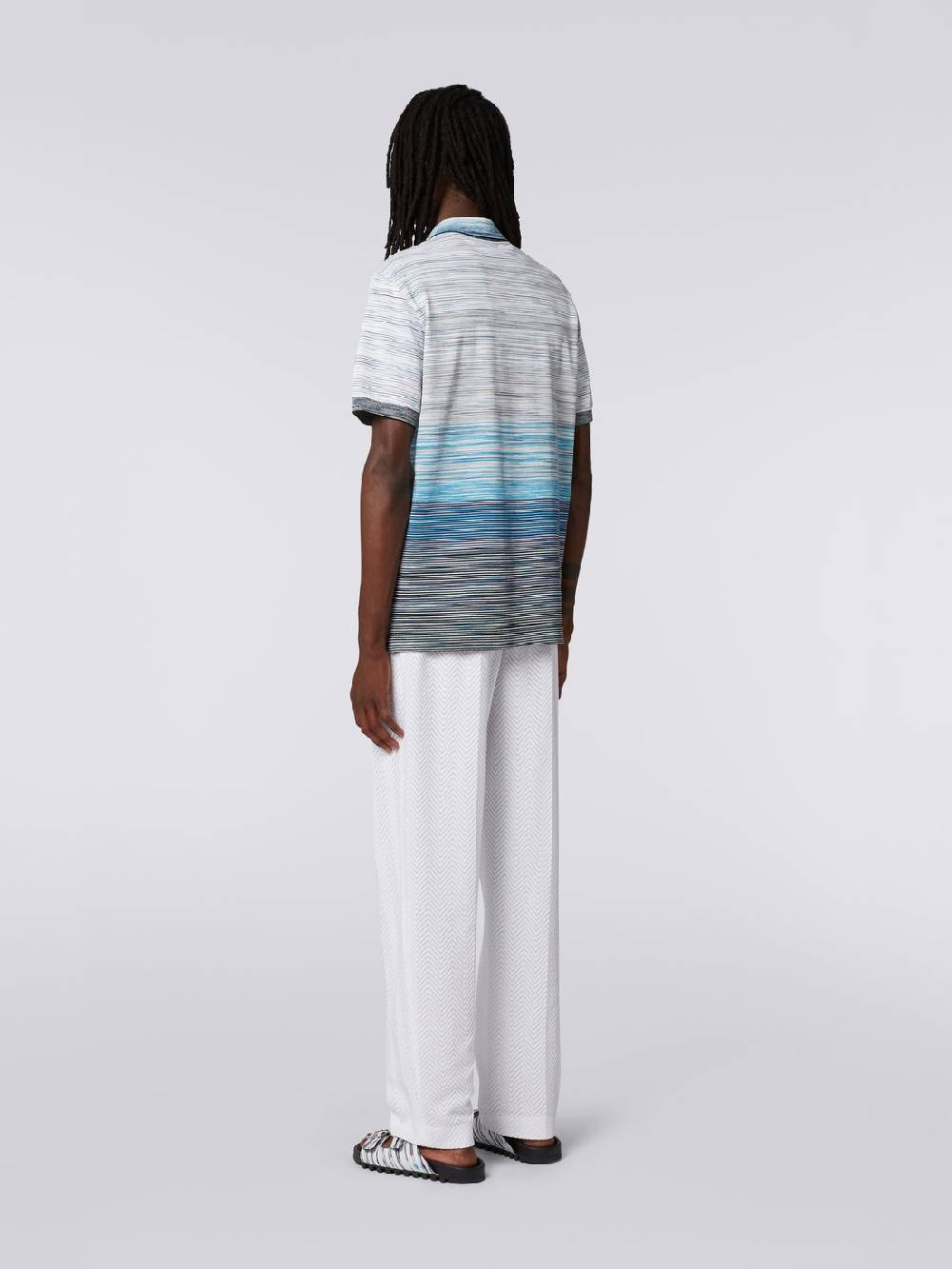 M Missoni Polo In Piquet Di Cotone Fiammato