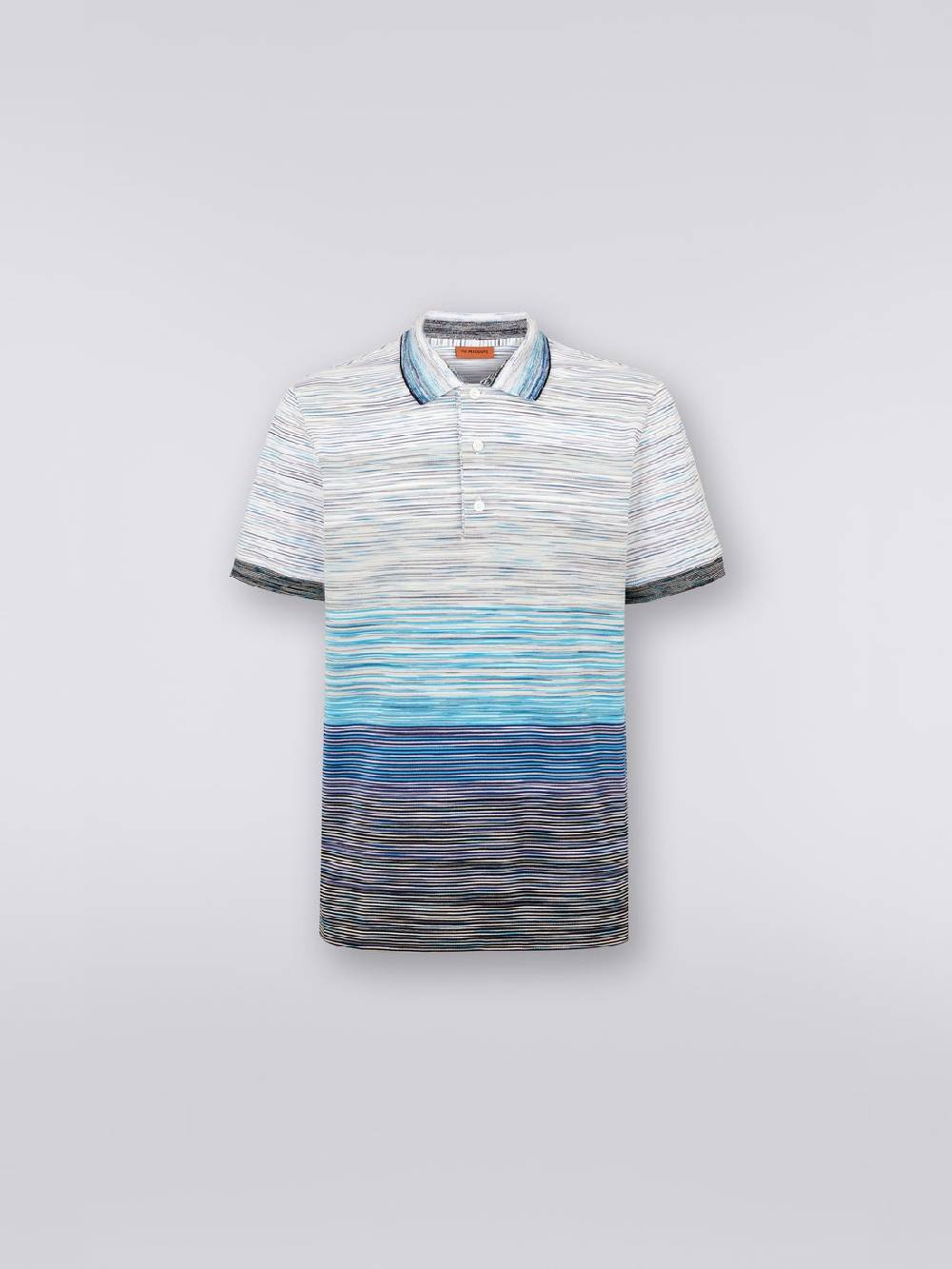 M Missoni Polo in piquet di cotone fiammato
