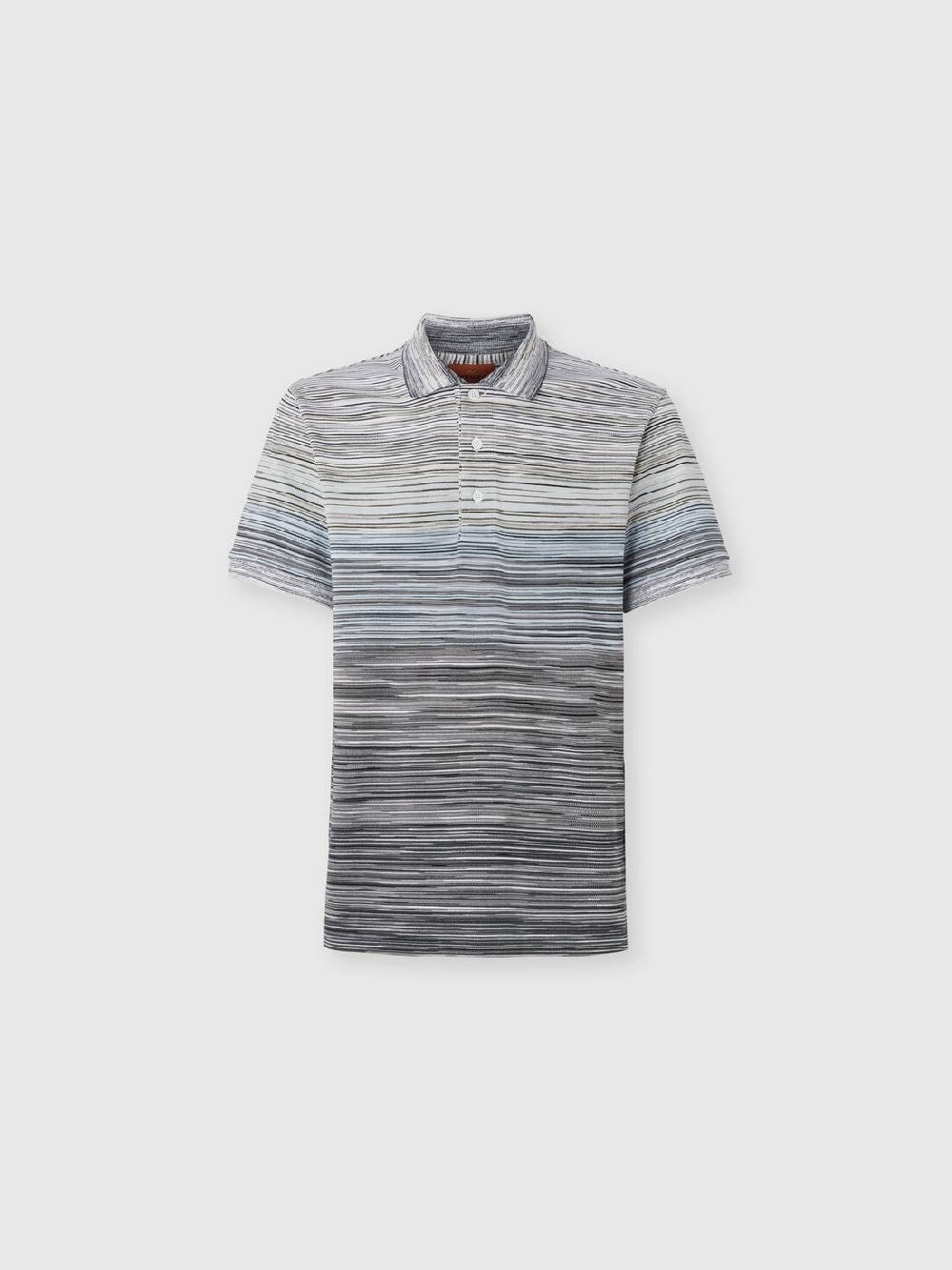 M Missoni Polo In Piquet Di Cotone Fiammato