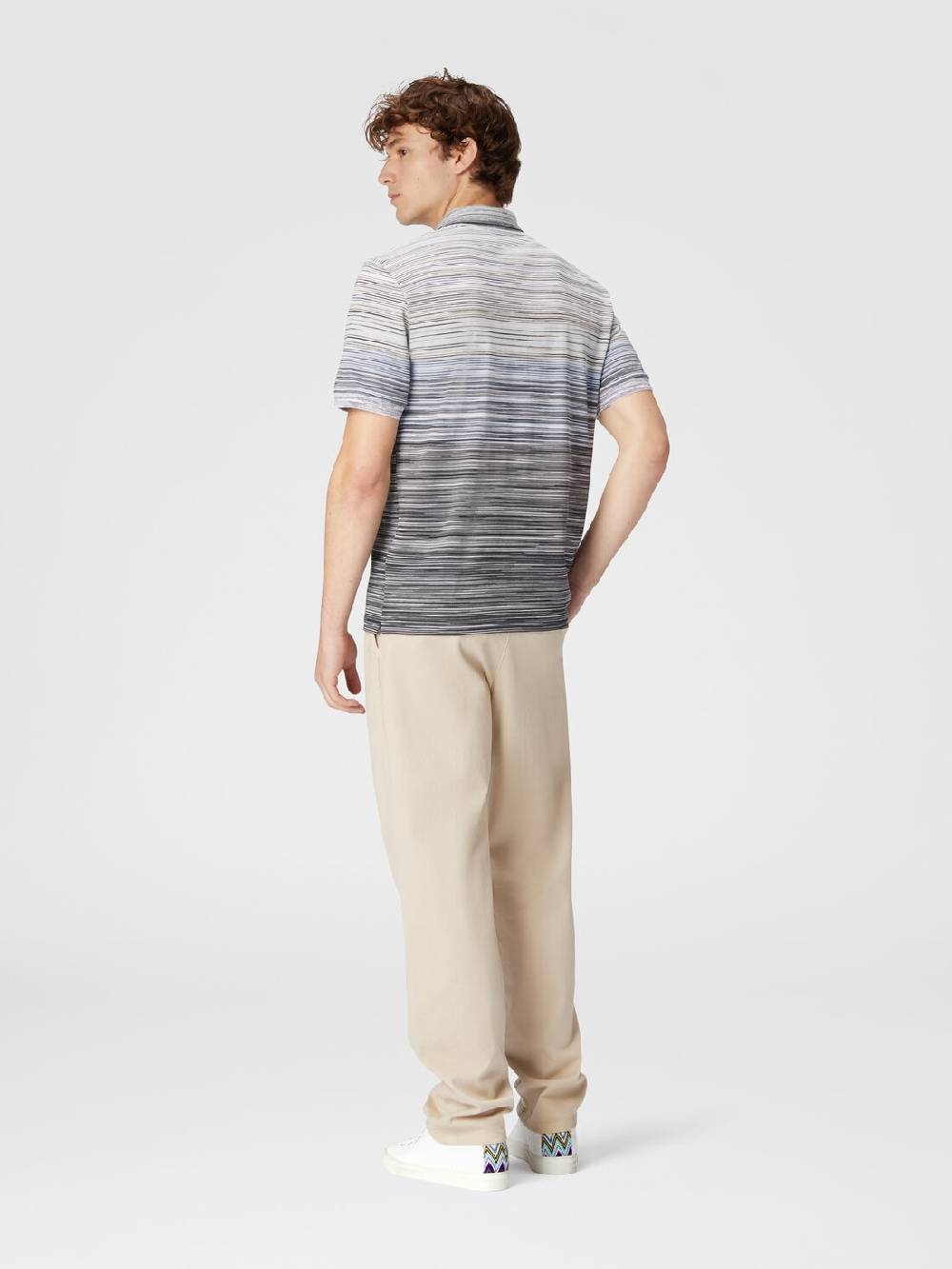 M Missoni Polo In Piquet Di Cotone Fiammato