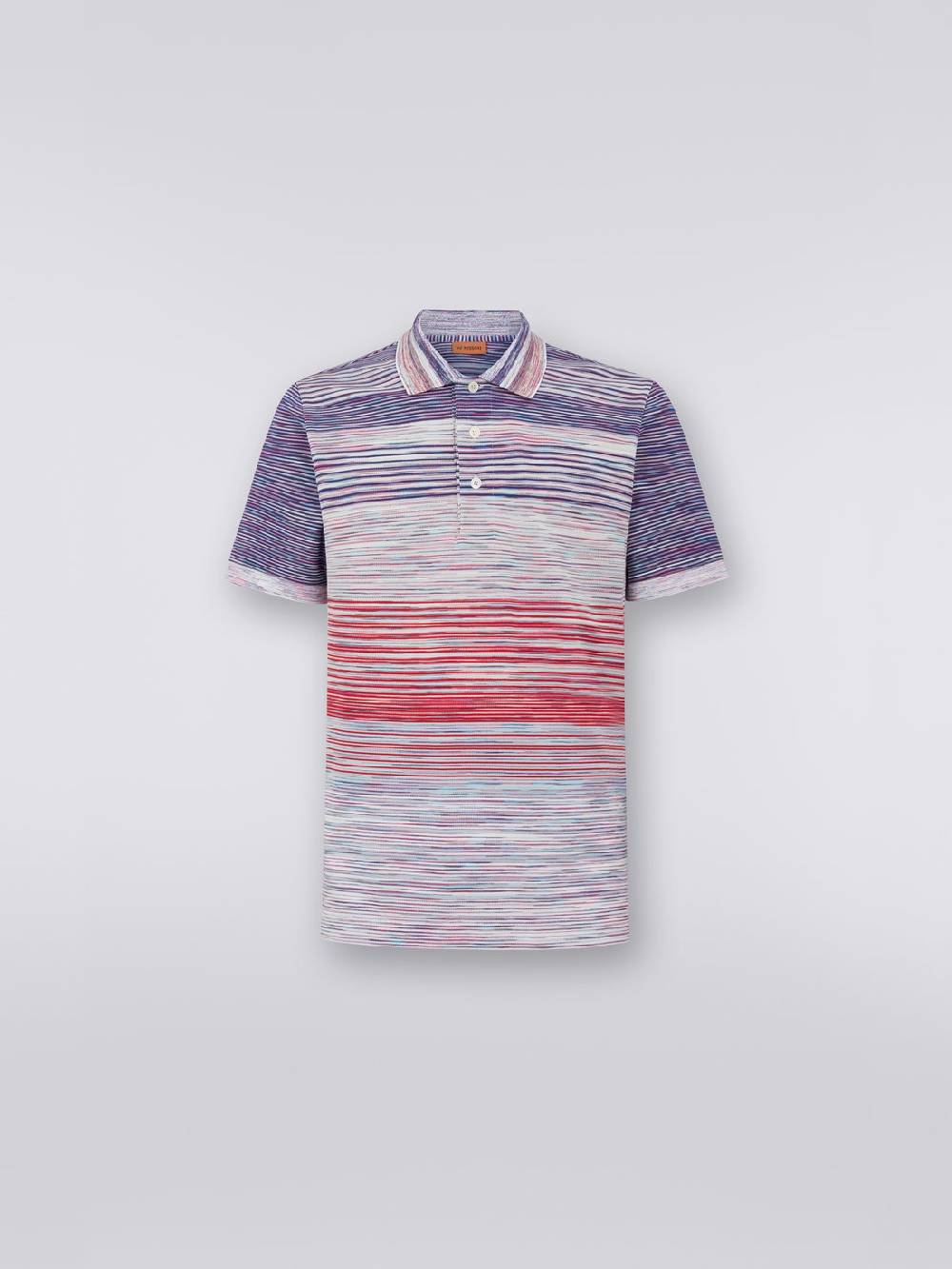 M Missoni Polo in piquet di cotone fiammato