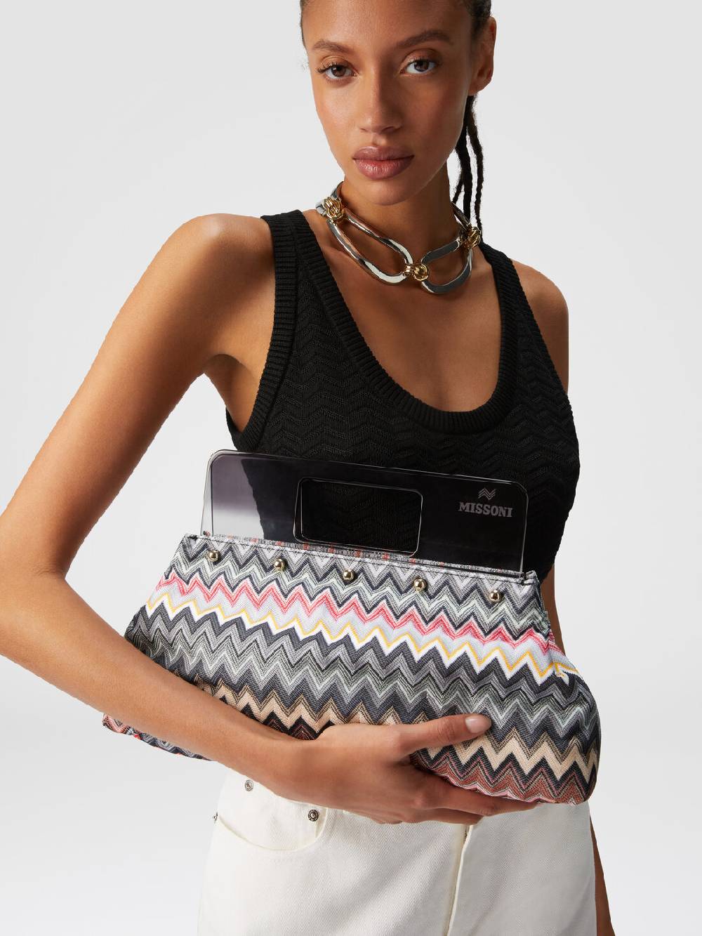 M Missoni Pouch In Misto Cotone