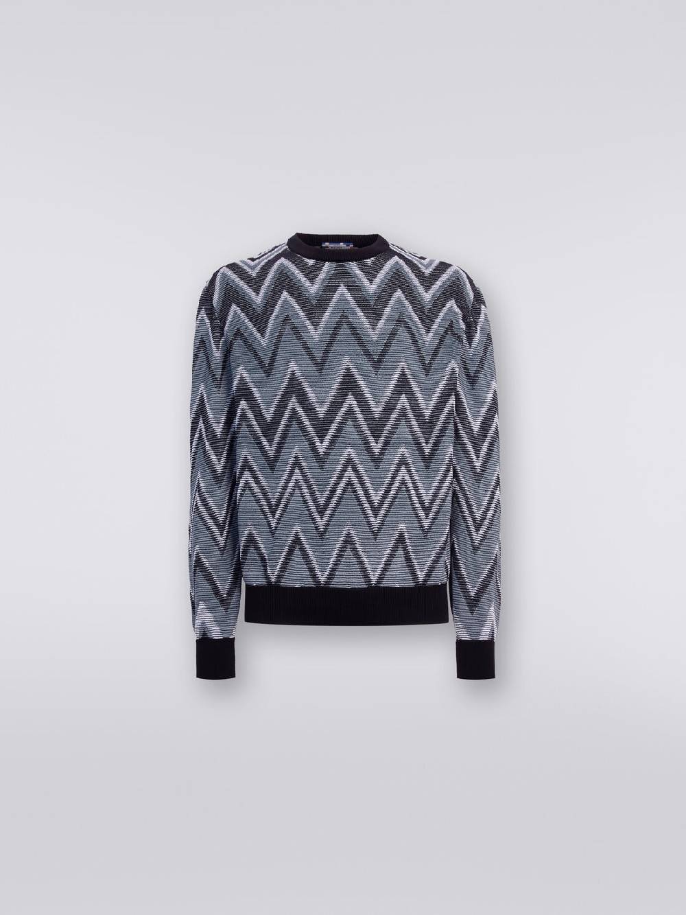 M Missoni Pullover Girocollo In Cotone Zig Zag