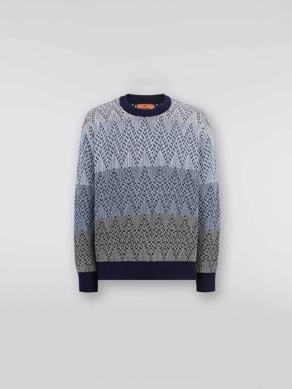M Missoni Pullover girocollo in cotone zig zag
