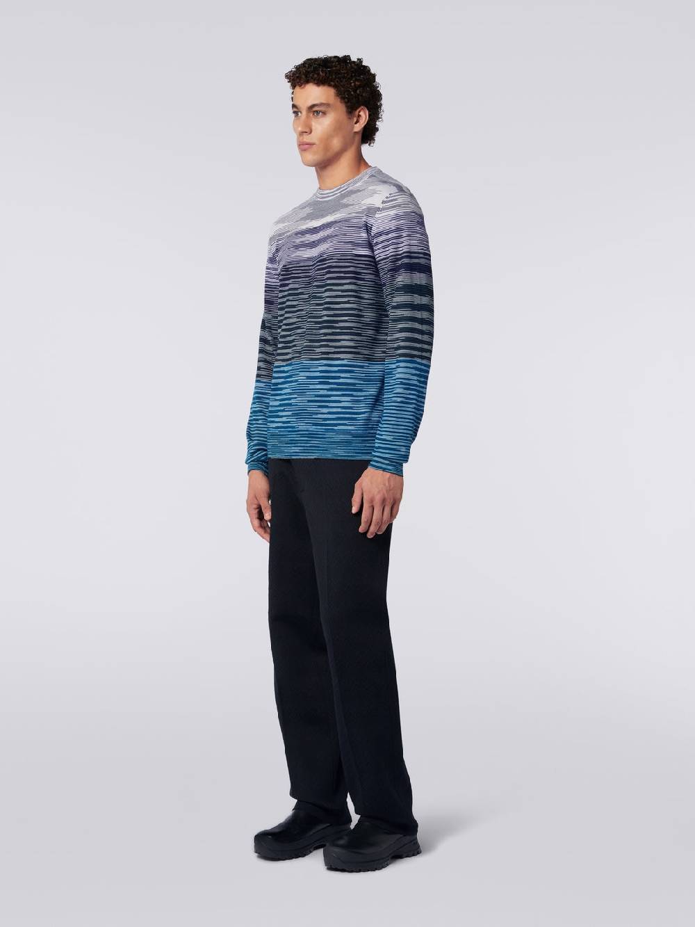 M Missoni Pullover Girocollo In Lana Fiammata