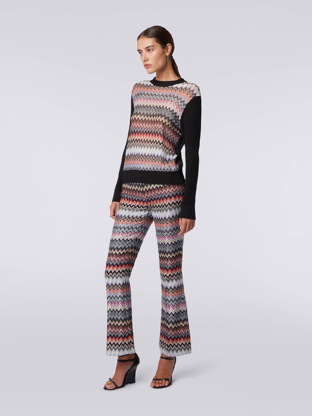 M Missoni Pullover Girocollo In Viscosa Zig Zag