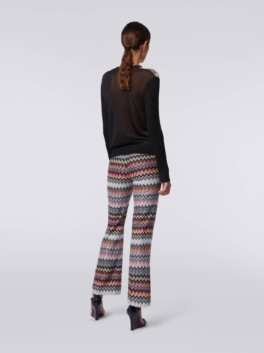 M Missoni Pullover Girocollo In Viscosa Zig Zag