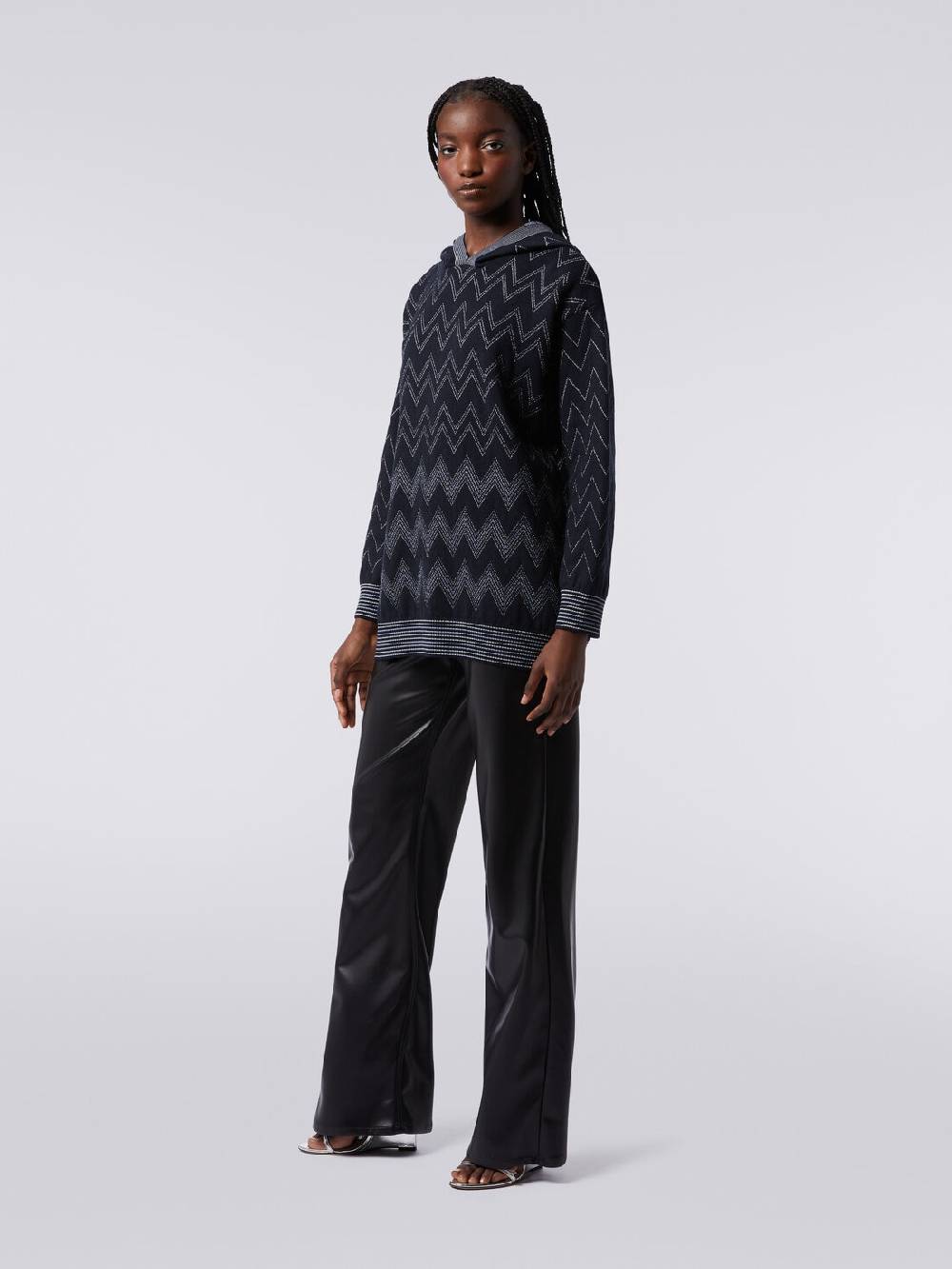 M Missoni Pullover In Misto Lana Zig Zag Con Lurex
