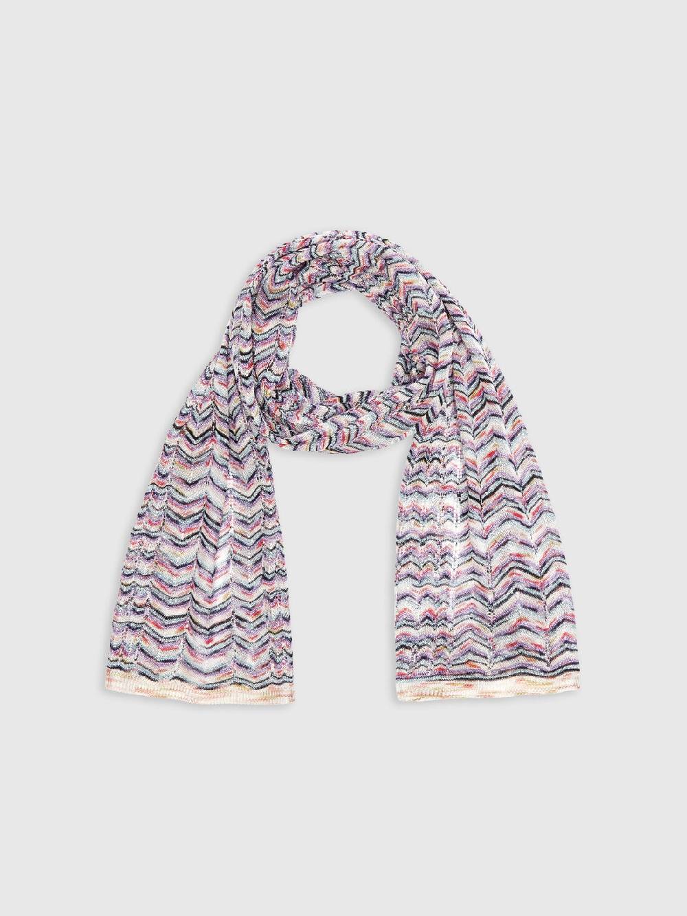M Missoni Sciarpa in viscosa e cotone zig zag