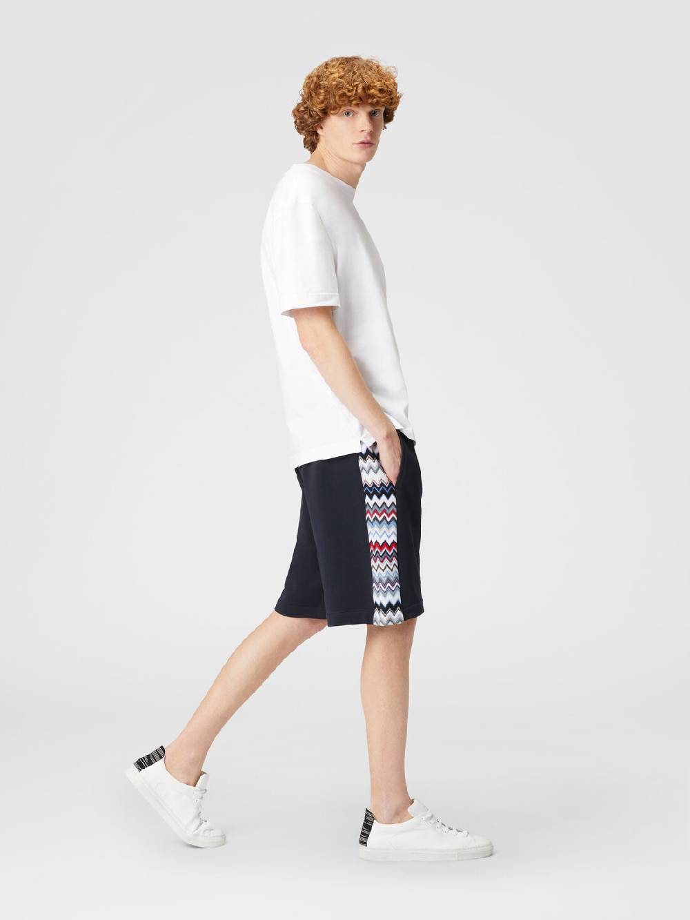 M Missoni Shorts In Cotone Con Inserti Chevron