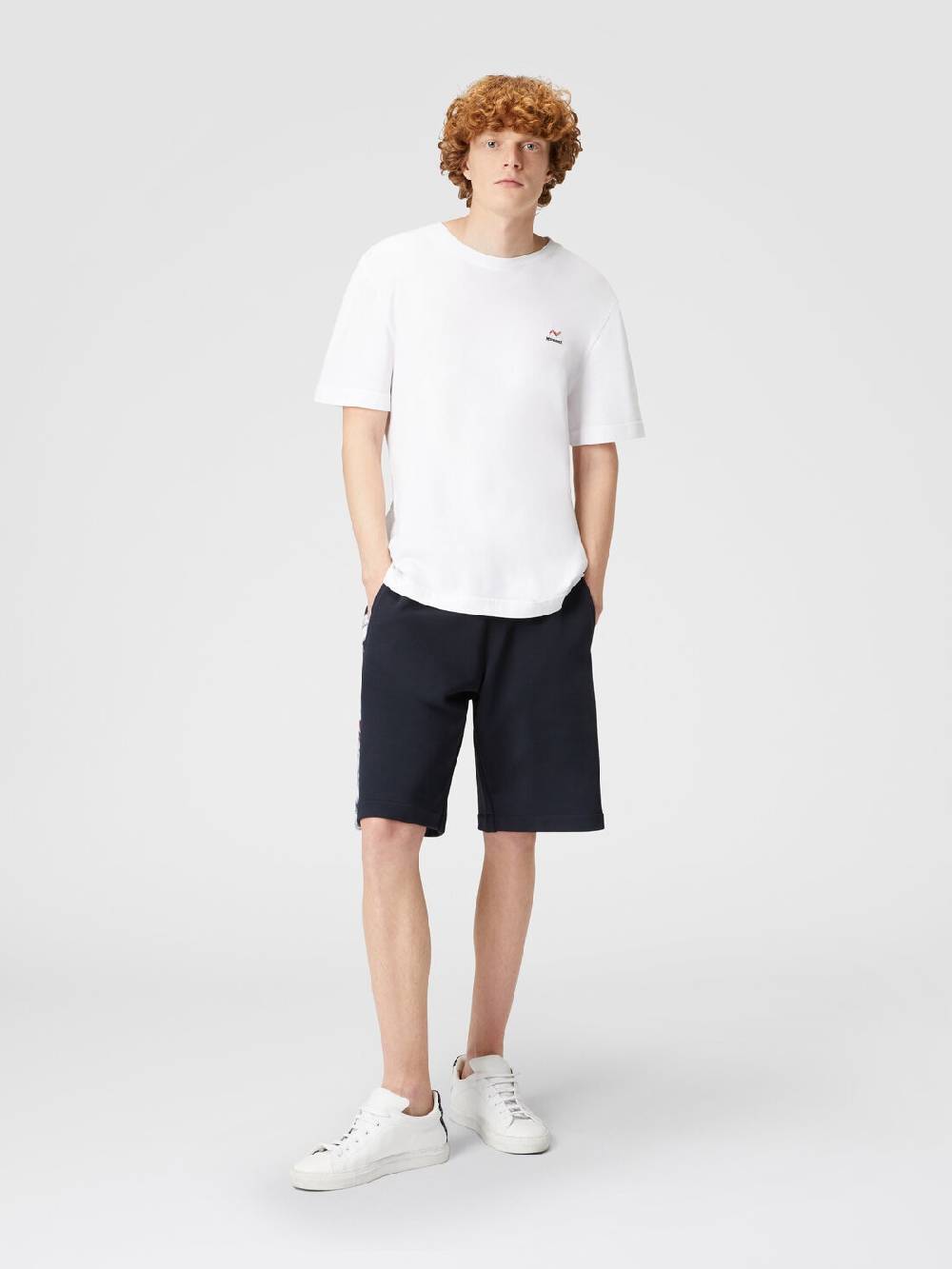 M Missoni Shorts in cotone con inserti chevron