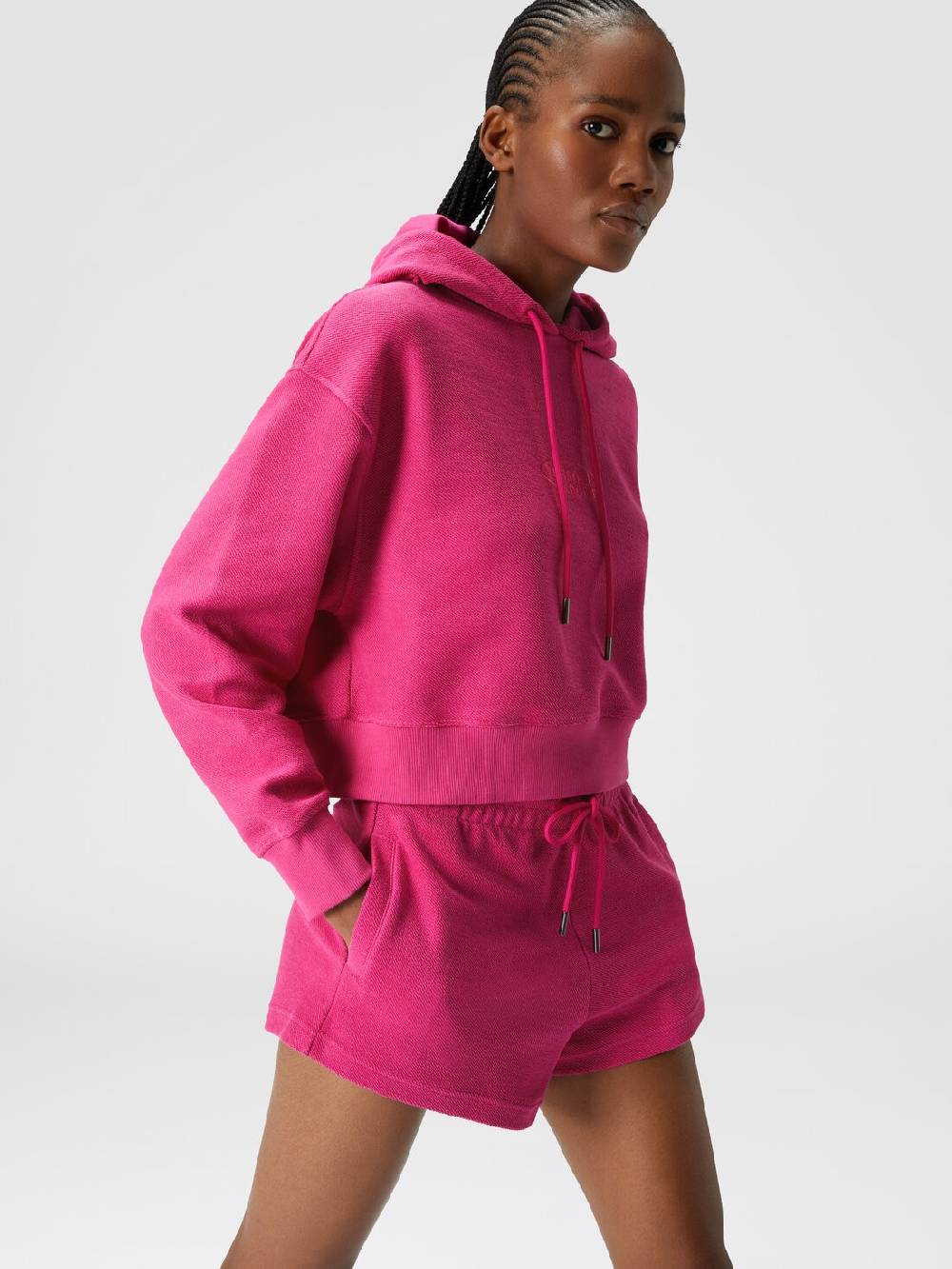 M Missoni Shorts In Felpa Garzata Con Logo