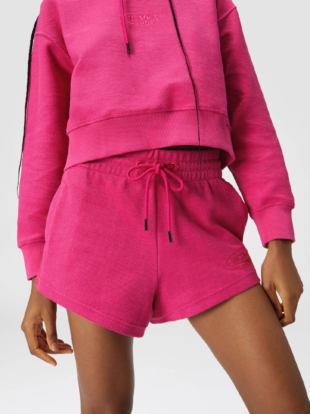 M Missoni Shorts In Felpa Garzata Con Logo