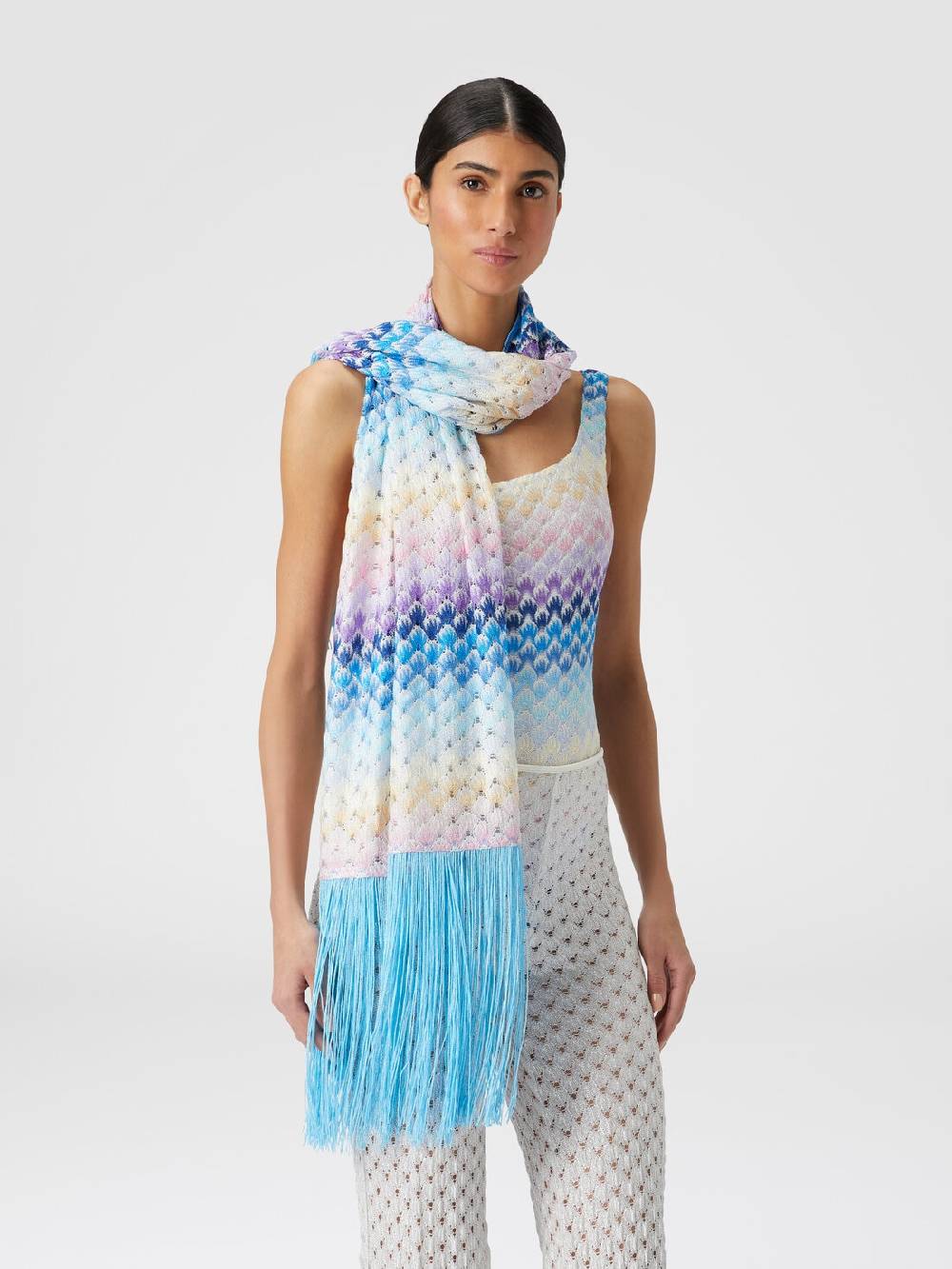 M Missoni Stola In Viscosa Lamé