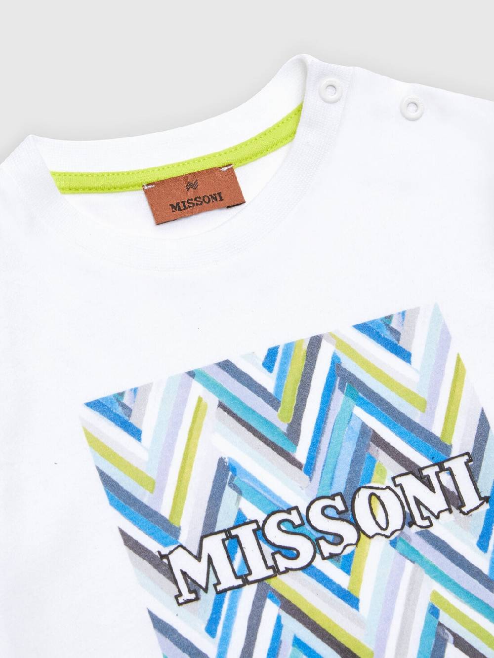 M Missoni T-shirt In Jersey Di Cotone Con Logo