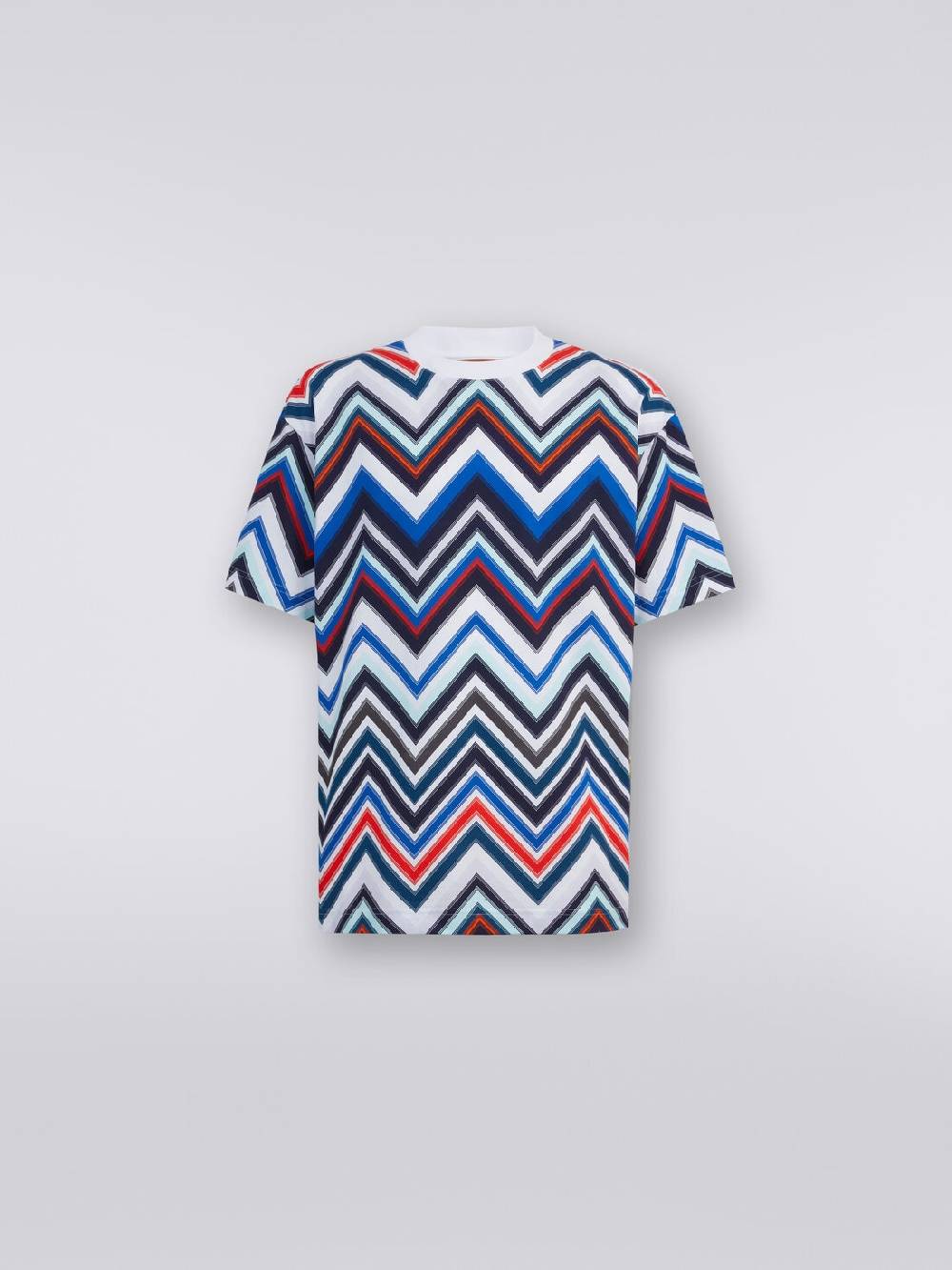 M Missoni T-shirt Oversize In Cotone Zig Zag