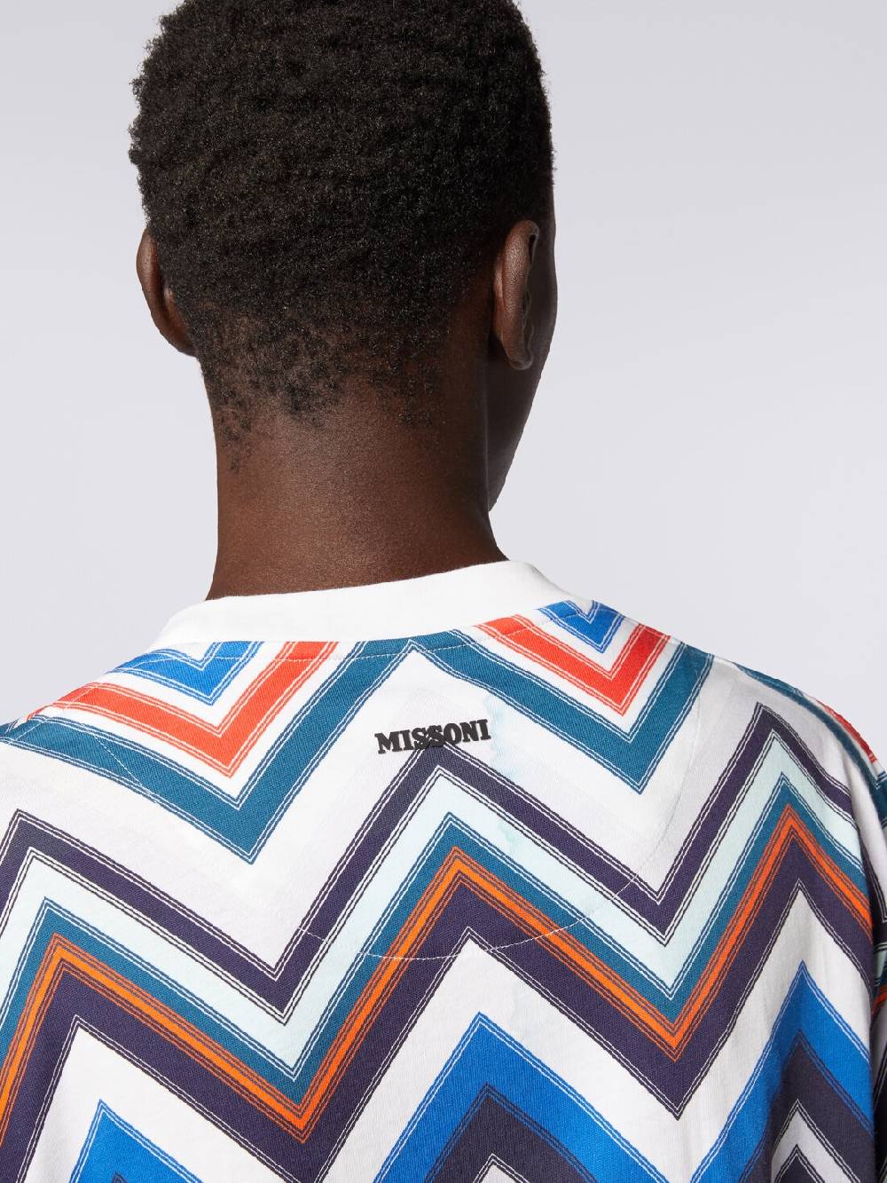 M Missoni T-shirt Oversize In Cotone Zig Zag
