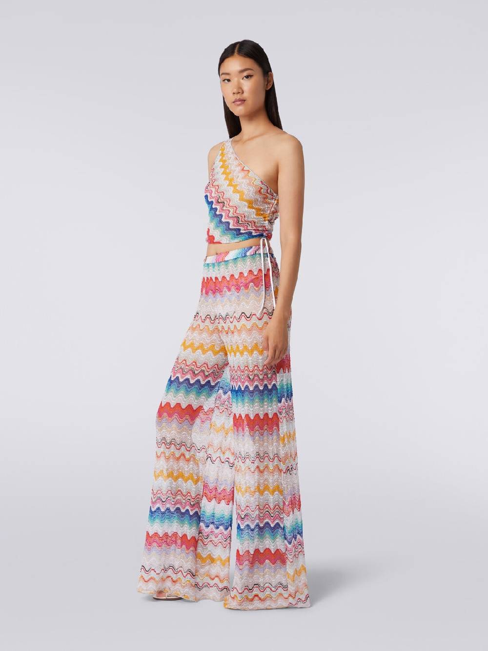 M Missoni Top Monospalla Motivo Onda Con Lurex