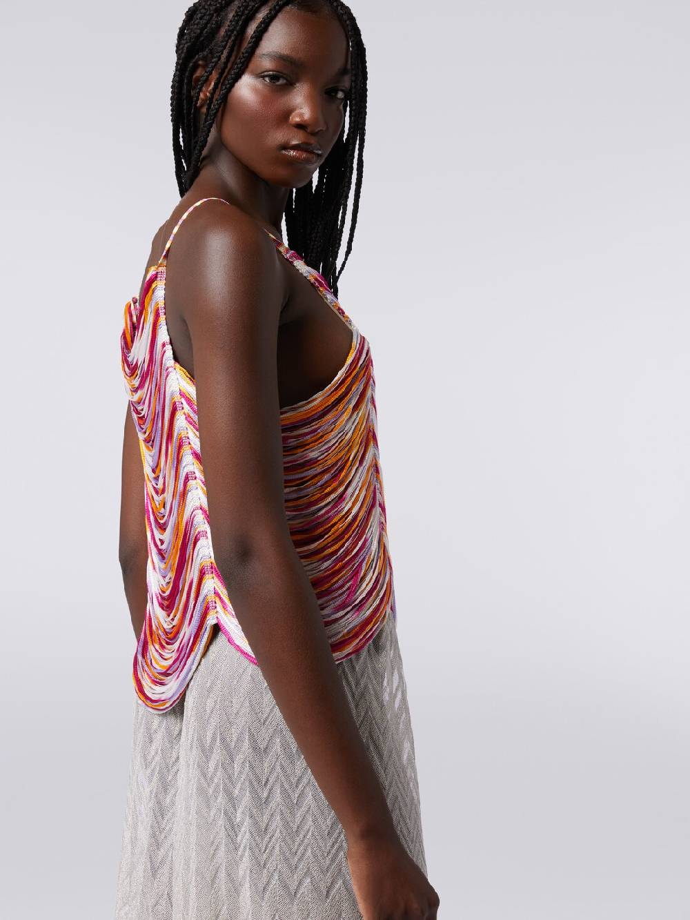 M Missoni Top Multifilo In Viscosa Fiammata