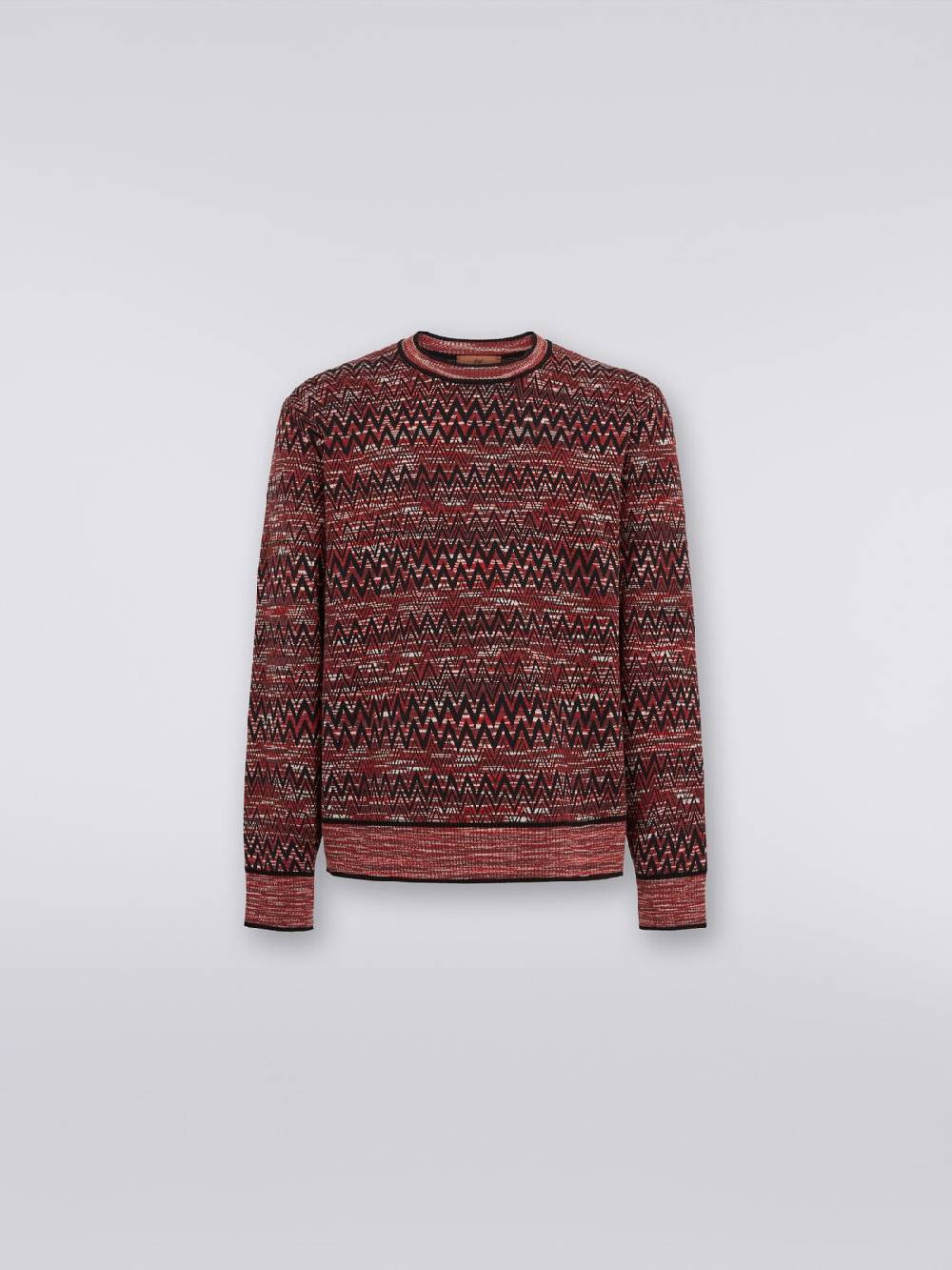 M Missoni Maglia Girocollo Con Stampa Chevron Fiammata