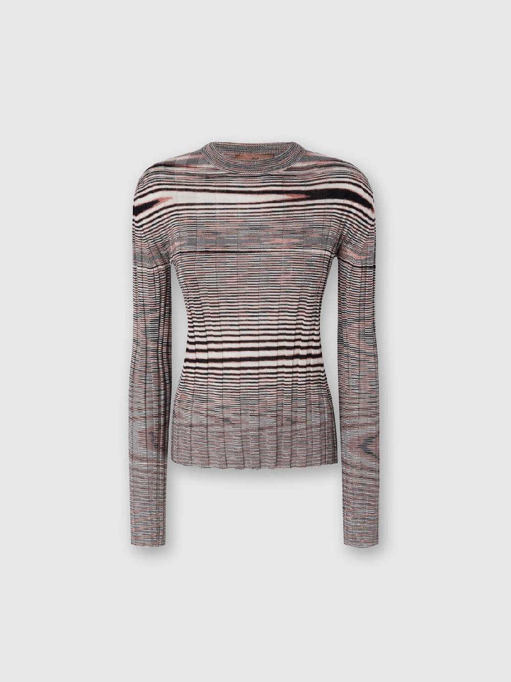 M Missoni Maglia Girocollo In Cashmere E Seta Fiammata