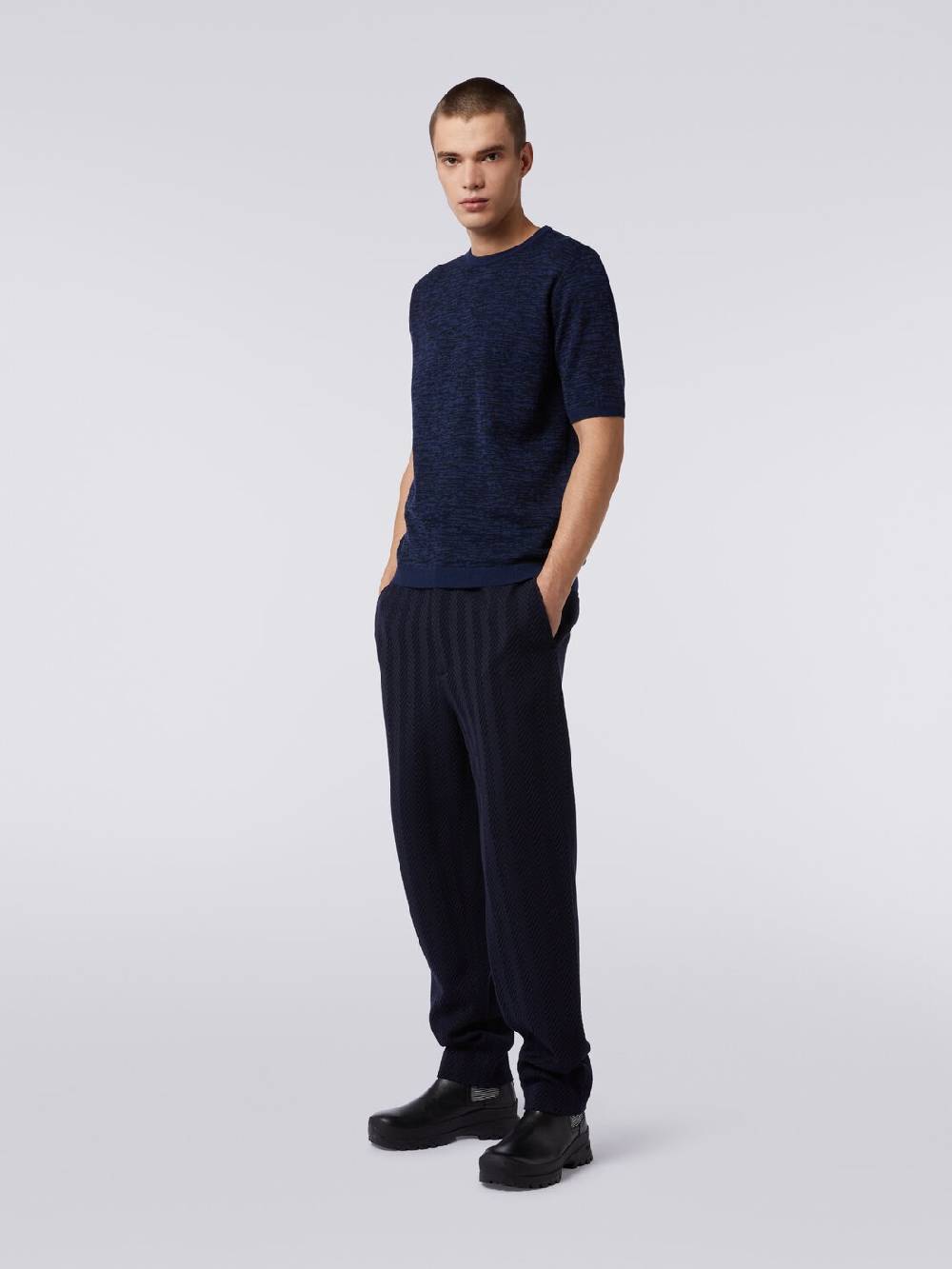 M Missoni Maglia Girocollo In Cotone E Lana Fiammata