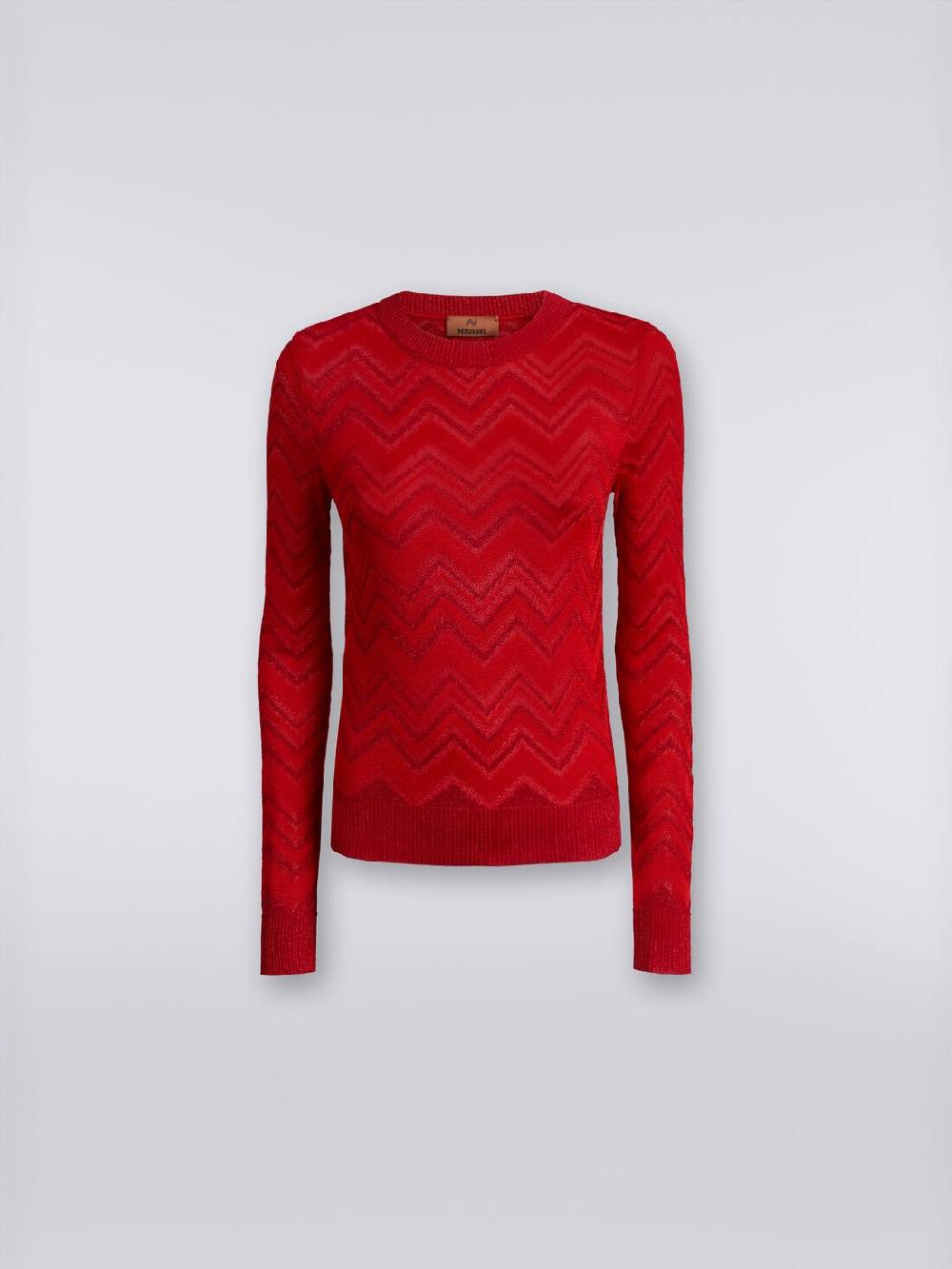 M Missoni Maglia Girocollo In Misto Viscosa Zig Zag Con Lurex