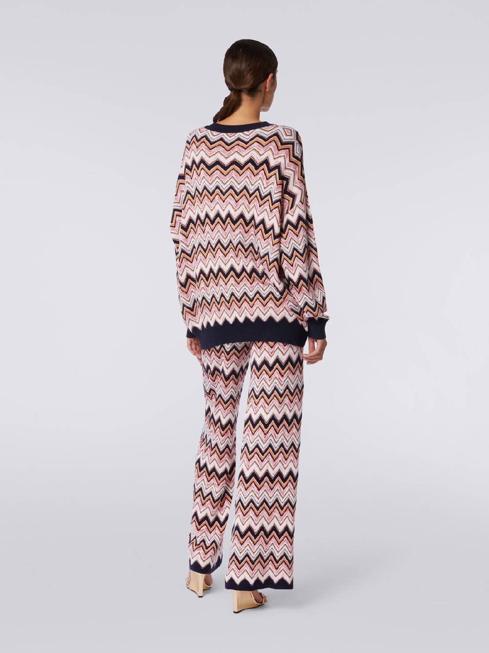 M Missoni Maglia Oversize Zig Zag Con Profili A Contrasto