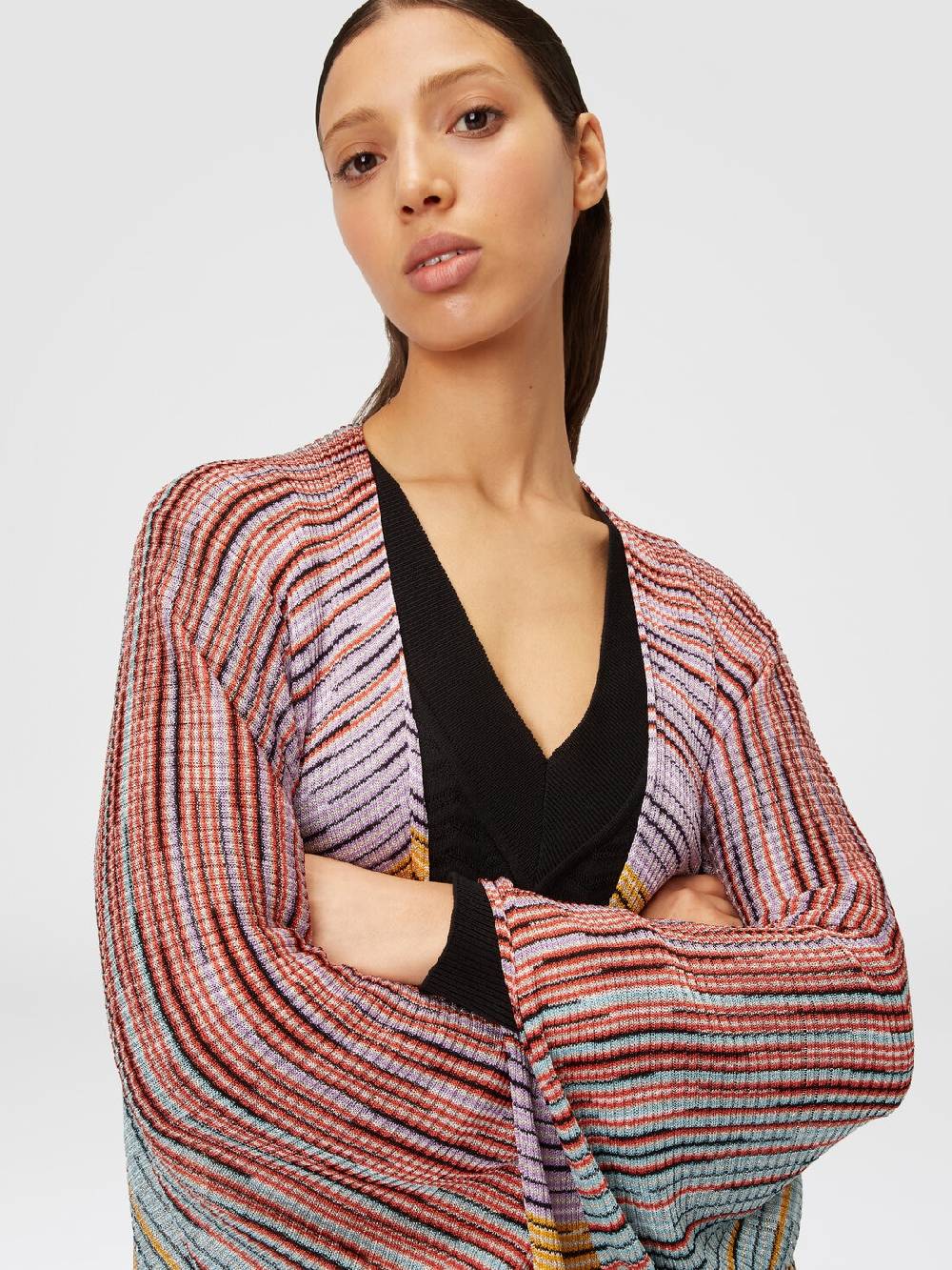 M Missoni Mantella In Maglia Di Misto Viscosa Fiammata