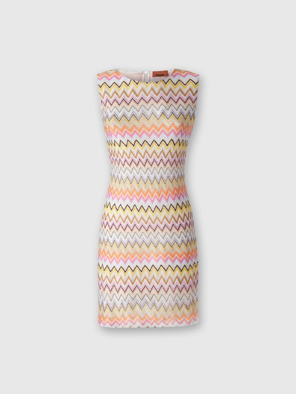 M Missoni Mini-abito Senza Maniche In Viscosa Zig Zag