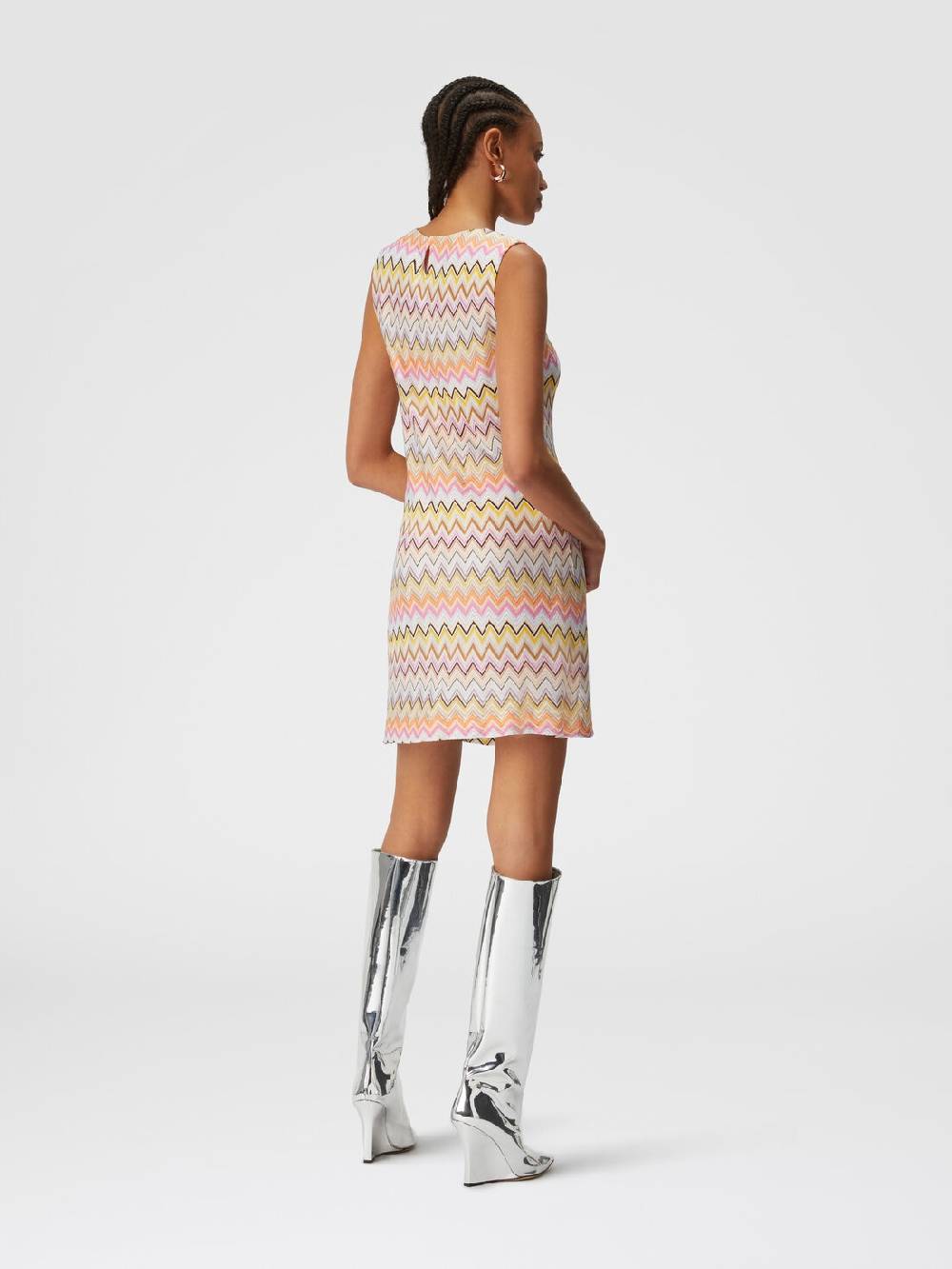 M Missoni Mini-abito Senza Maniche In Viscosa Zig Zag