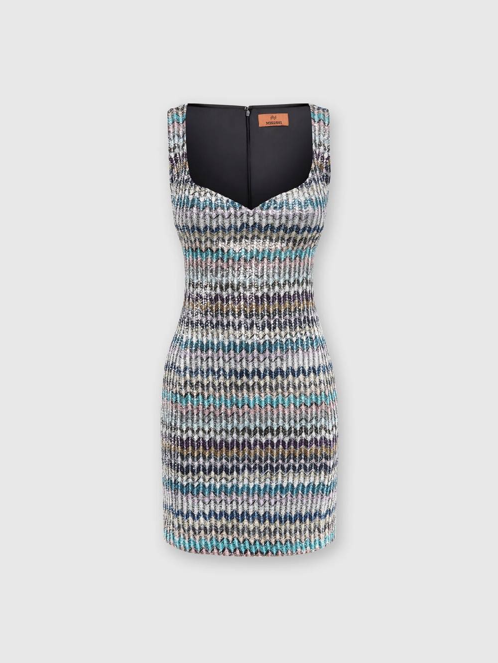M Missoni Mini-abitoin Maglia Lamé Con Scollatura A Cuore
