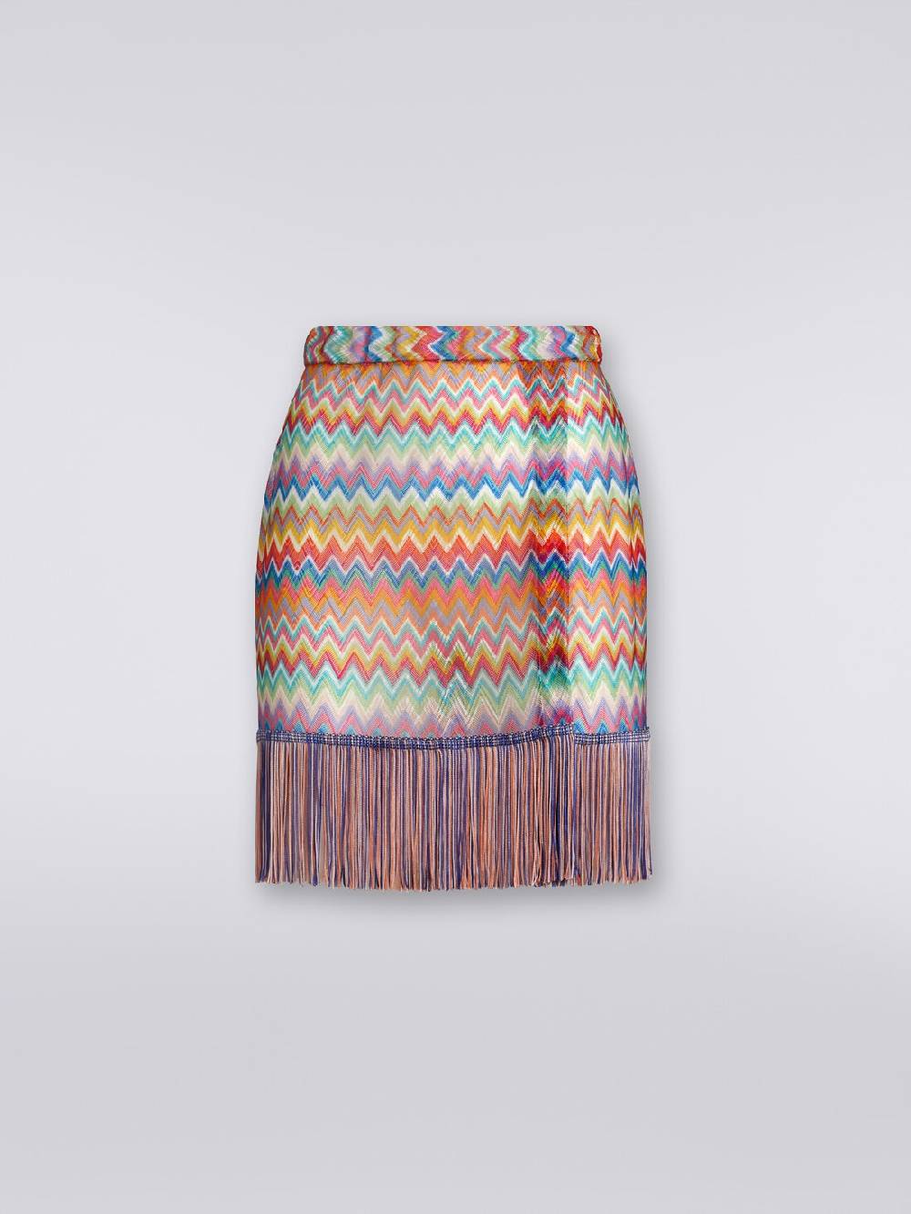 M Missoni Minigonna Copricostume A Portafoglio Con Frange