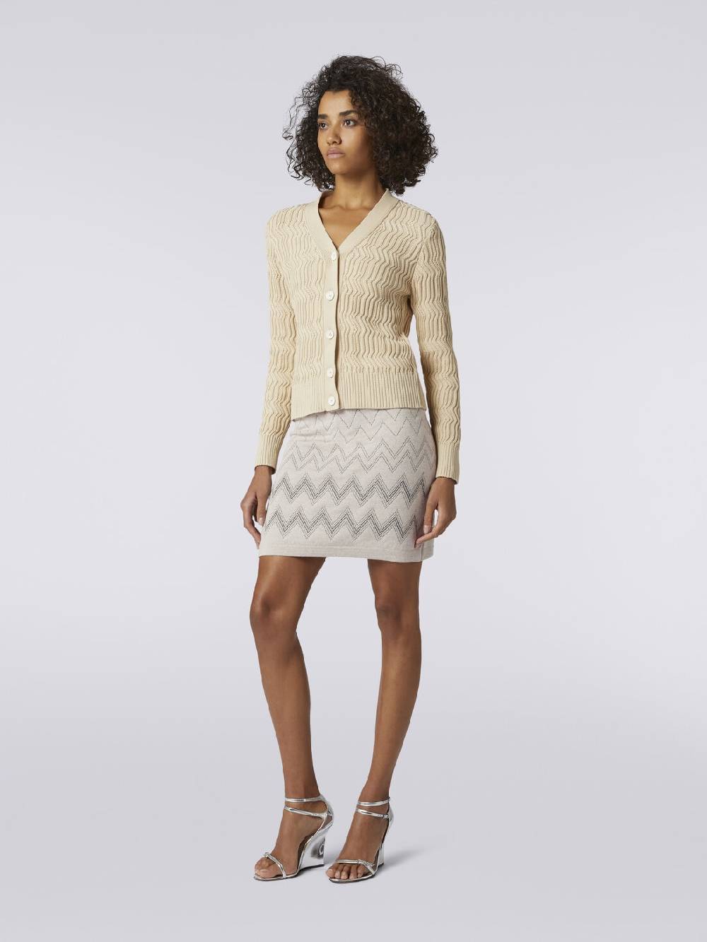 M Missoni Minigonna In Lana E Viscosa Zig Zag Con Lurex