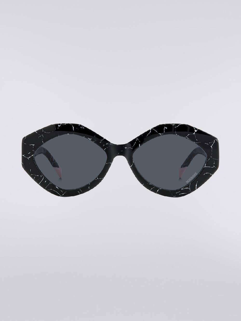 M Missoni Occhiali da sole con montatura ovale e applicazione logo in metallo