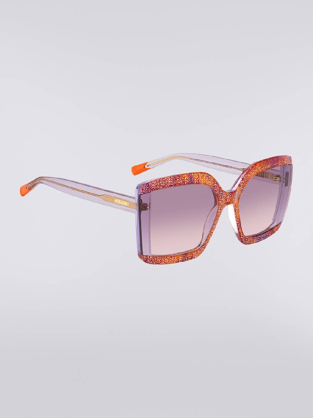 M Missoni Occhiali Da Sole Squadrati Con Inserti In Tessuto