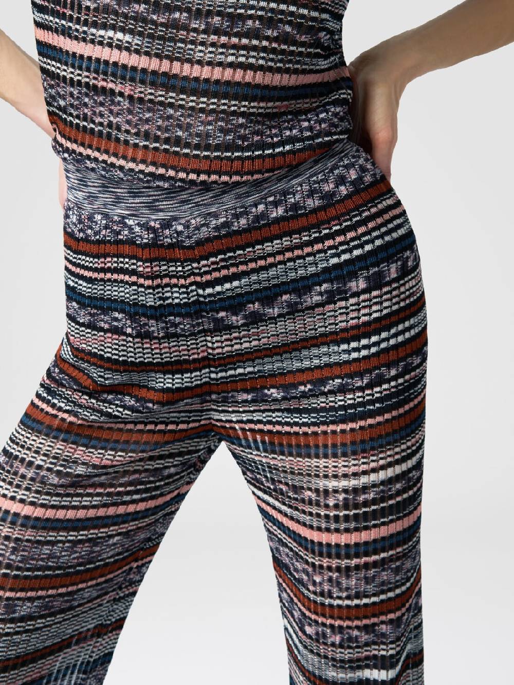 M Missoni Pantaloni A Costine In Maglia Di Viscosa Fiammata
