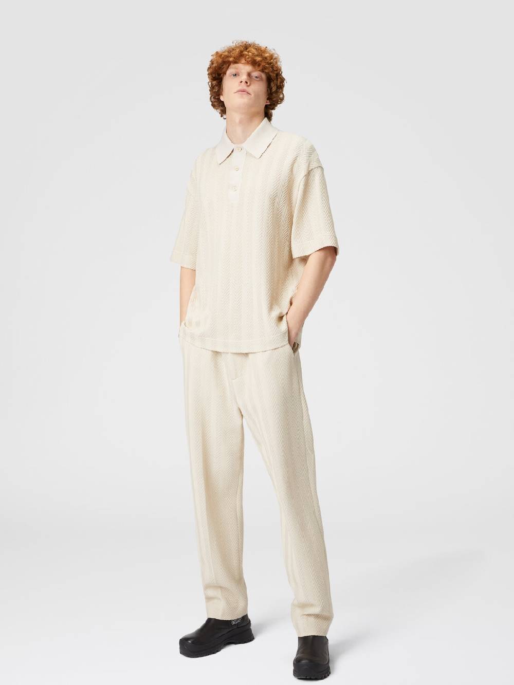 M Missoni Pantaloni Classici In Cotone E Viscosa Zig Zag